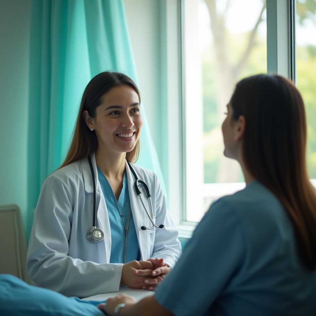 Psicólogo de la salud con paciente